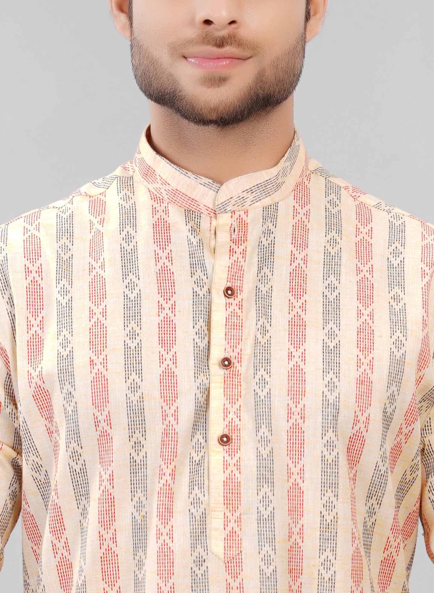 Abhimaan Men's Cotton Blend Blue Kurta Pajama Set